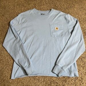 Carhartt Men's Sky Blue Long Sleeve Tee